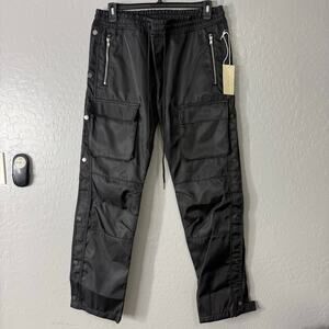 MNML Black Cargo Pants